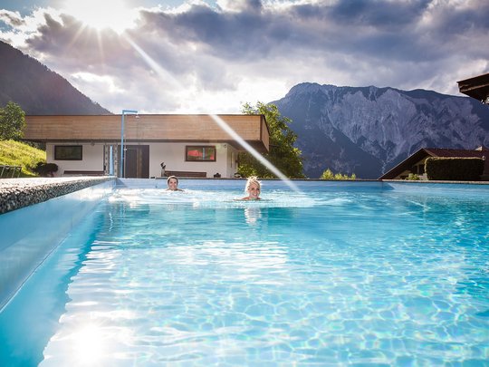 Outdoor pool at Hotel Daniel in Sautens