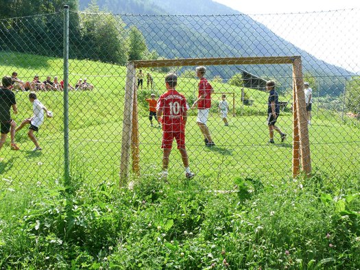 Football match at the Hotel Daniel in Sautens